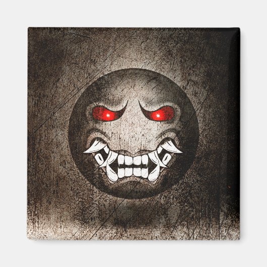 Vintage Samurai-Magnet Emoji Magnet (Vorne)