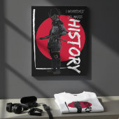 Vintage Samurai rote aufgehende Sonne Inspirierend T-Shirt