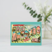 Vintage San Antonio Greetings Postkarte  (Stehend Vorderseite)