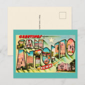 Vintage San Antonio Greetings Postkarte  (Vorne/Hinten)