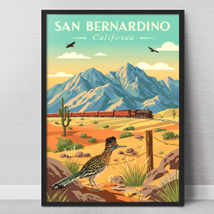 Vintage San Bernardino Kalifornien Poster