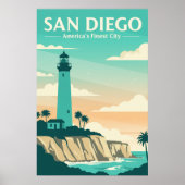 Vintage San Diego-Amerikas schönste Stadt Poster (Vorne)