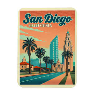 Vintage San Diego California Sonnenuntergang Magnet