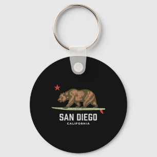 Vintage San Diego Kalifornien Bär Surfen Jungen Mä Schlüsselanhänger