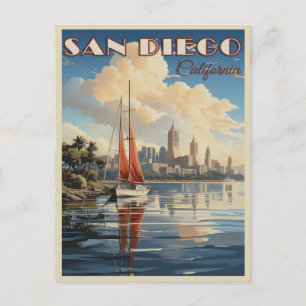 Vintage San Diego, Kalifornien Postkarte