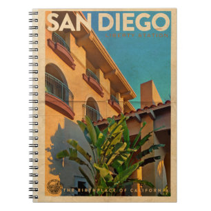Vintage San Diego Notizbuch Notizblock