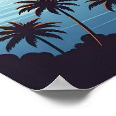 Vintage San Diego skyline with sailboats Poster (Ecke)