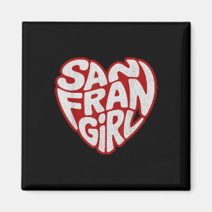 Vintage San Fran Mädchen Retro San Francisco Mädch Magnet