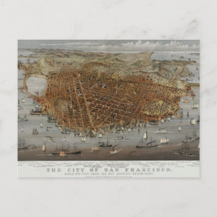 Vintage San Francisco 1878 Postkarte