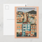 Vintage San Francisco California Gemälde Ladys Postkarte (Vorne/Hinten)
