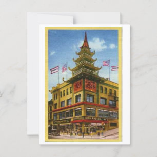 Vintage San Francisco Chinatown Postkarte
