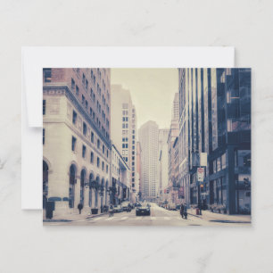 Vintage San Francisco Downtown Street Postkarte