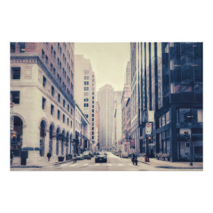 Vintage San Francisco Downtown Street View Fotodruck