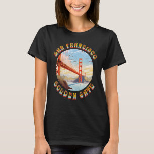 Vintage San Francisco Golden Gate Brücke Blauer Hi T-Shirt