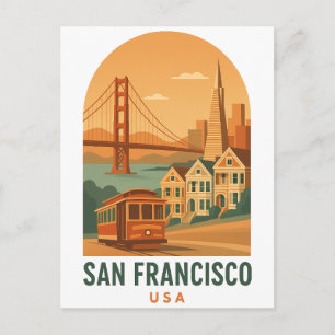 Vintage San Francisco Reise-Postkarte   Golden  Postkarte