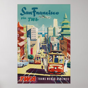 Vintage San Francisco Reiseplakat Druck Poster
