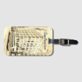 Vintage San Francisco Street with Trolley Car  Gepäckanhänger (Vorderseite (Horizontal))