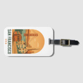 Vintage San Francisco Travel Gepäckanhänger (Vorderseite (Horizontal))