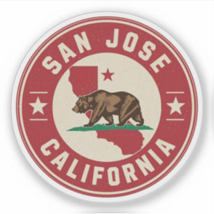 Vintage San jose, Kalifornien Geschenke Aufkleber