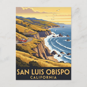 Vintage San Luis Obispo Kalifornien Postkarte
