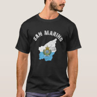 Vintage San Marino Flaggenkarte Männer Frauen Patr