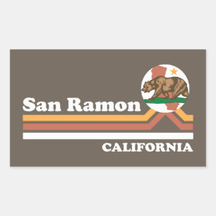 Vintage San Ramon Kalifornien Rechteckiger Aufkleber