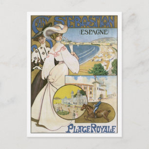 Vintage San Sebastian Spanien Postkarte