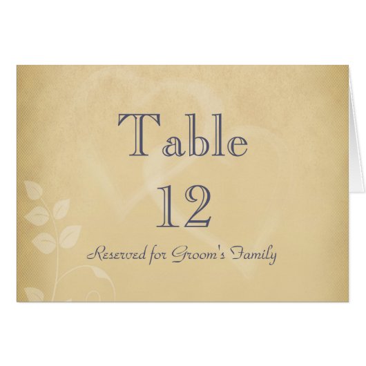 Vintage Sand-Farb-Herzen (Vorderseite (Horizontal))