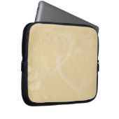 Vintage Sand-Farb-Herzen Laptopschutzhülle (Vorne Rechts)