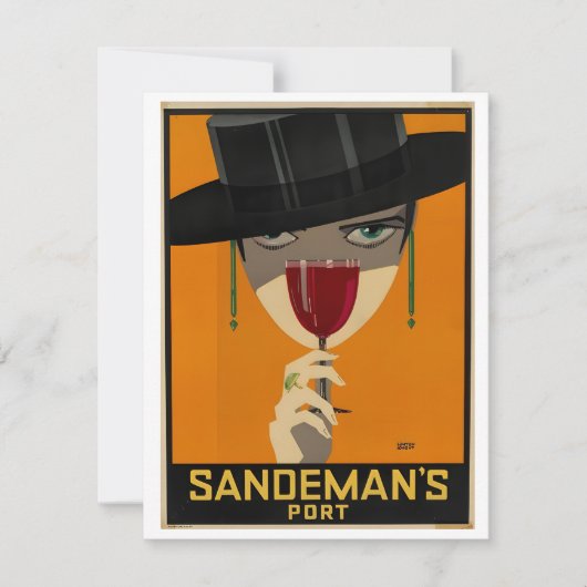 Vintage Sandeman Ad Feiertagskarte (Vorderseite)