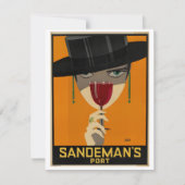 Vintage Sandeman Werbung Feiertagskarte (Vorderseite)