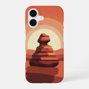 Vintage Sandstein-Felsen iPhone 16 Hülle