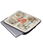 Vintage Sängernähmaschine Laptopschutzhülle (Vorne Knopf)