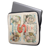 Vintage Sängernähmaschine Laptopschutzhülle (Vorderseite Links)