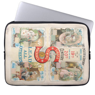 Vintage Sängernähmaschine Laptopschutzhülle