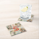 Vintage Sängernähmaschine Rechteckiger Pappuntersetzer (Vor Ort)