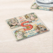 Vintage Sängernähmaschine Rechteckiger Pappuntersetzer (angewinkelt)