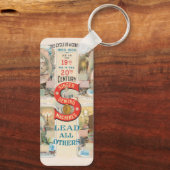 Vintage Sängernähmaschine Schlüsselanhänger (Rückseite)