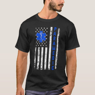 Vintage Sanitäter US-Flagge für medizinisches EMT T-Shirt