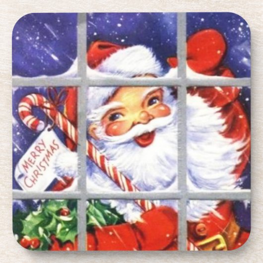 Vintage Sankt am Fenster-Set der Untersetzer (Vorderseite)