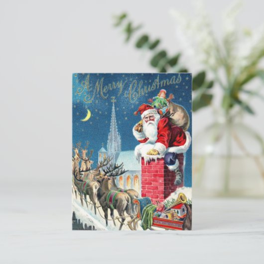 Vintage Sankt am Weihnachten (Stehend Vorderseite)