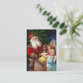 Vintage Sankt mit Engeln Visitenkarte (Stehend Vorderseite)