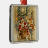 Vintage Sankt Silbernes Ornament (Rechts)