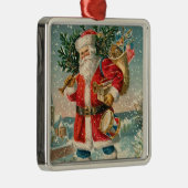 Vintage Sankt Silbernes Ornament (Rechts)