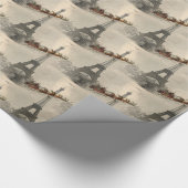 Vintage Sankt über Geschenkpapier (Ecke)