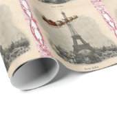 Vintage Sankt über Geschenkpapier (Rolleneckpunkt)