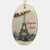 Vintage Sankt über Paris-Weihnachtsverzierung Keramikornament (Links)