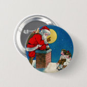 Vintage Sankt und Kinder Button (Vorne & Hinten)