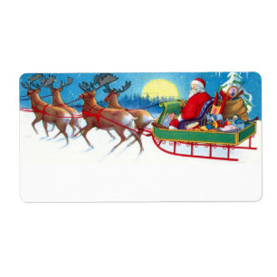 Vintage Sankt-Weihnachtsaufkleber