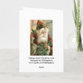 Vintage Sankt-Weihnachtskarte Feiertagskarte (Rückseite)